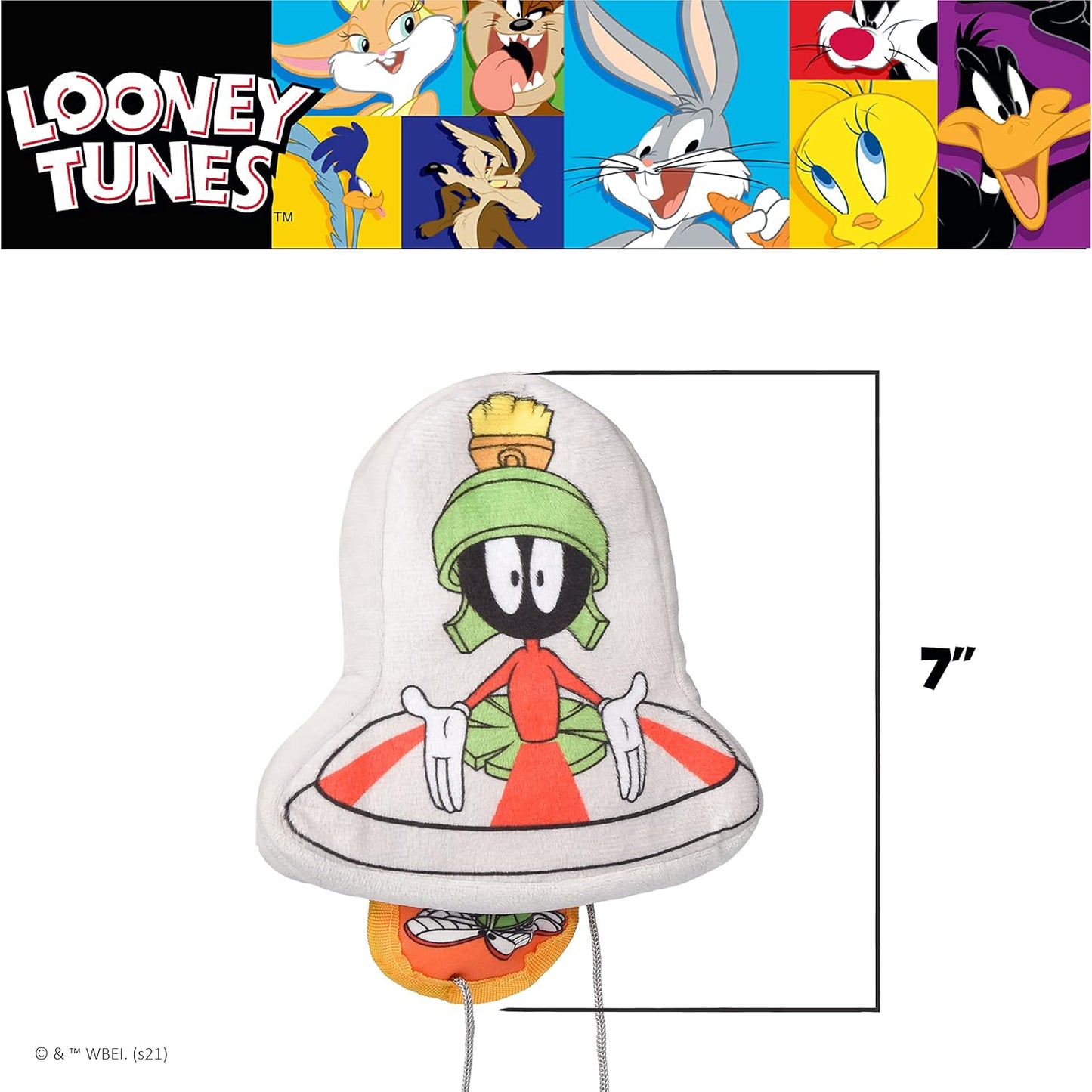 Warner Bros Marvin the Martian Burrow Dog Toy