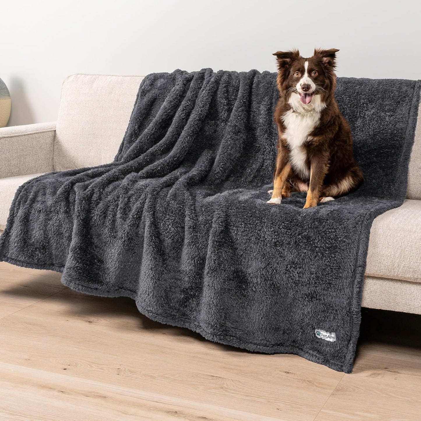 Fluffy Waterproof Dog Blanket for Small Medium Dogs, Soft Warm Pet Sherpa Throw Pee Proof Couch Cover, Reversible Cat Puppy Bed Blanket Sofa Protector, Plush Washable Pad (Pink Blush, 24X32)