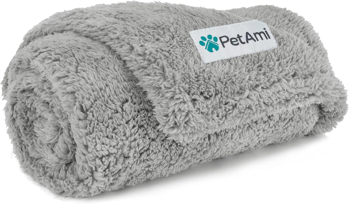 Fluffy Waterproof Dog Blanket for Small Medium Dogs, Soft Warm Pet Sherpa Throw Pee Proof Couch Cover, Reversible Cat Puppy Bed Blanket Sofa Protector, Plush Washable Pad (Pink Blush, 24X32)