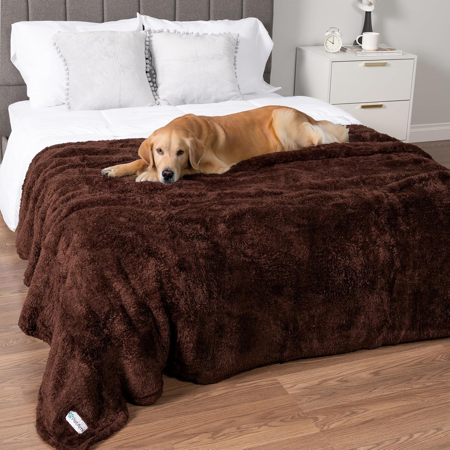 Fluffy Waterproof Dog Blanket for Small Medium Dogs, Soft Warm Pet Sherpa Throw Pee Proof Couch Cover, Reversible Cat Puppy Bed Blanket Sofa Protector, Plush Washable Pad (Pink Blush, 24X32)