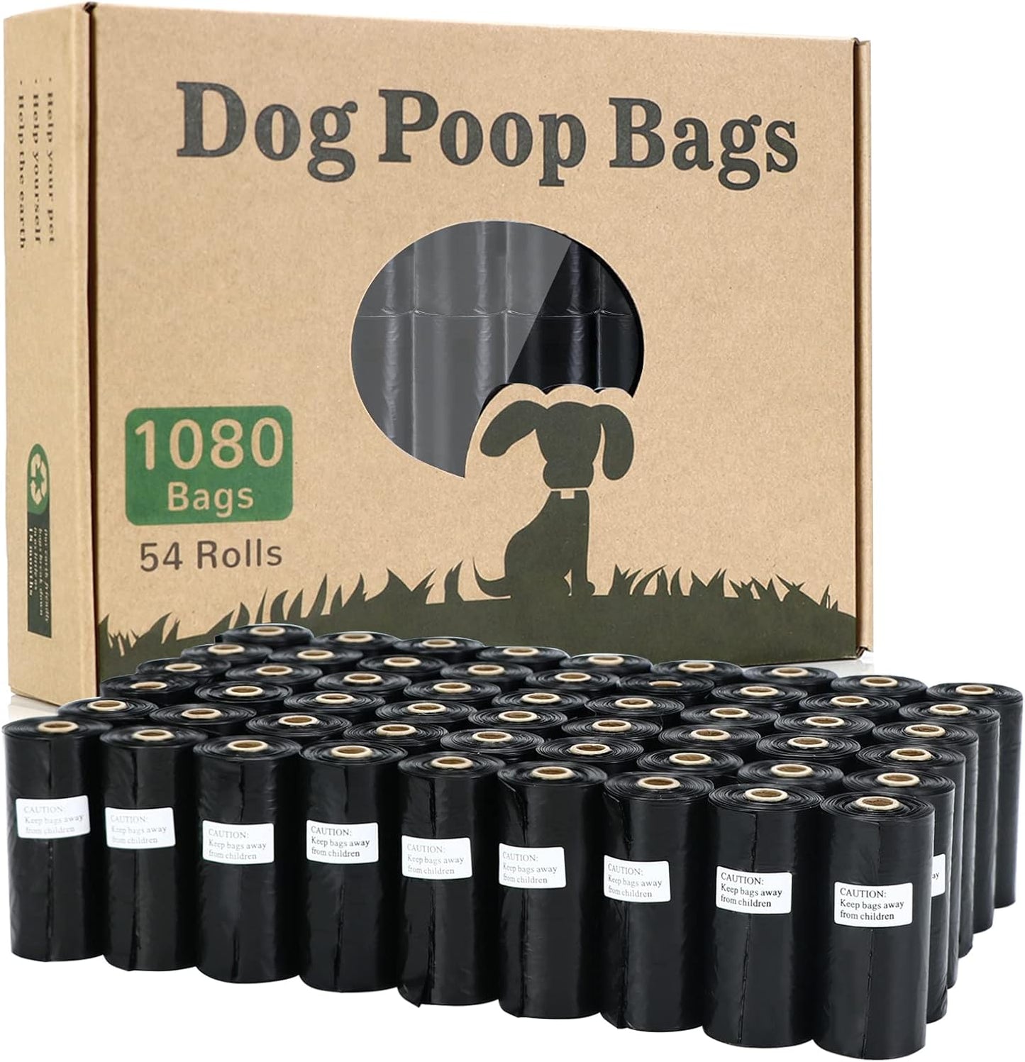 Dog Poop Bag Biodegradable Scented: Leak Proof Dog Waste Bags with 1 Dispenser, 18 Rolls Refills Poop Bags -450 Counts