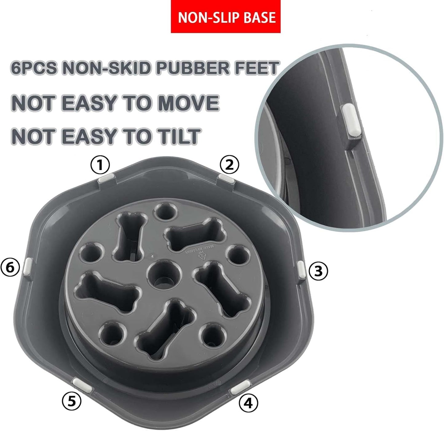 Slow Feeder Dog Bowl anti Gulping Healthy Eating Interactive Bloat Stop Fun Alternative Non Slip Dog Slow Food Feeding Pet Bowl Slow Eating Healthy Design for Small Medium Size Dogs