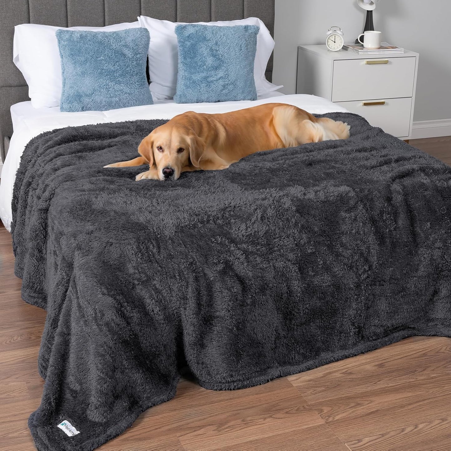 Fluffy Waterproof Dog Blanket for Small Medium Dogs, Soft Warm Pet Sherpa Throw Pee Proof Couch Cover, Reversible Cat Puppy Bed Blanket Sofa Protector, Plush Washable Pad (Pink Blush, 24X32)