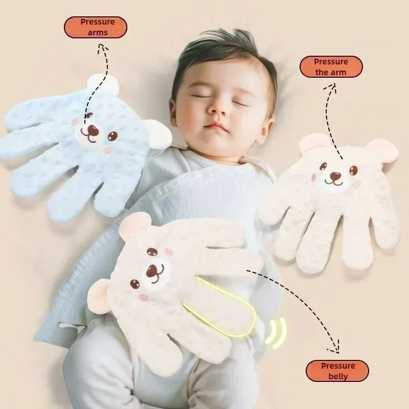 Baby Sleep Aid Pacify Hand Glove Gentle Comfortable Cotton Automatic Patting Sleep Toy for Comfortable Newborns Sleeping