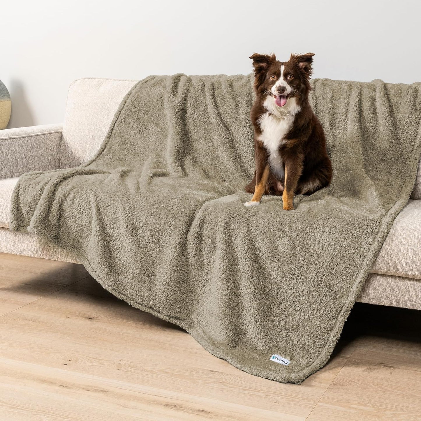 Fluffy Waterproof Dog Blanket for Small Medium Dogs, Soft Warm Pet Sherpa Throw Pee Proof Couch Cover, Reversible Cat Puppy Bed Blanket Sofa Protector, Plush Washable Pad (Pink Blush, 24X32)