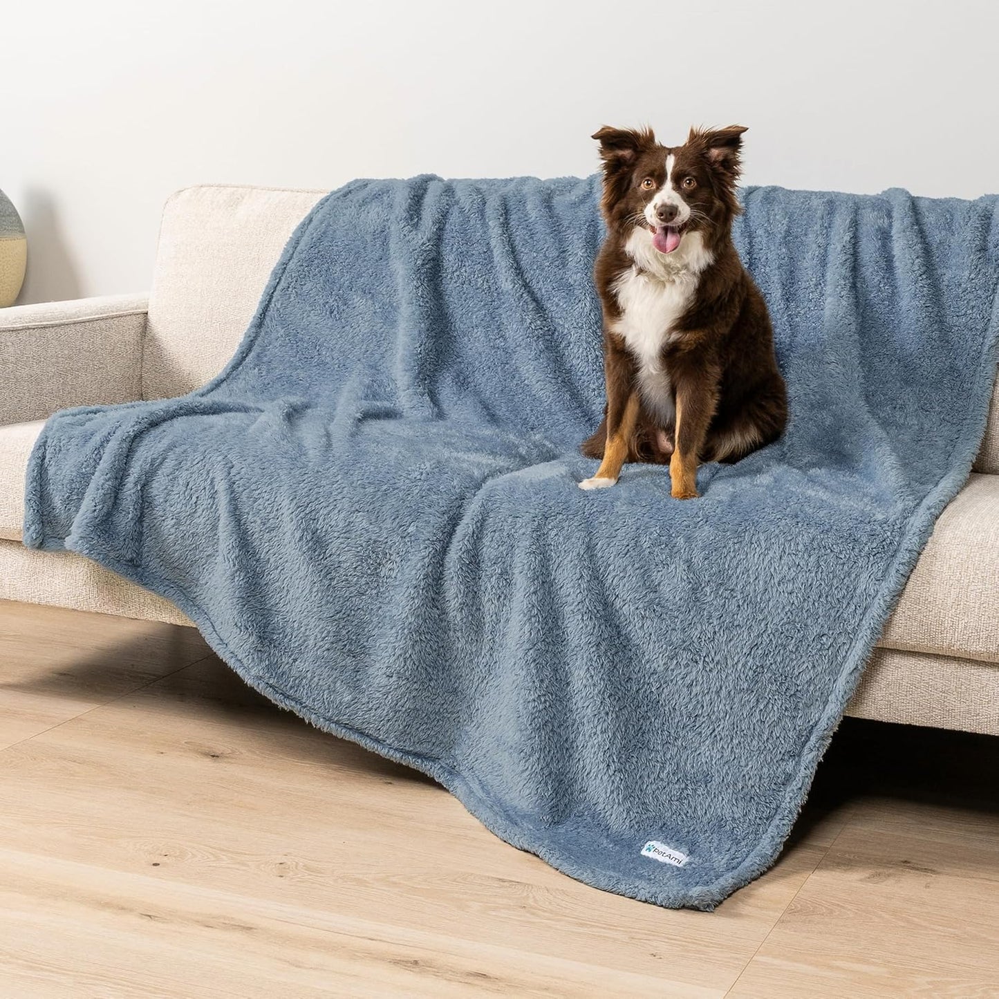 Fluffy Waterproof Dog Blanket for Small Medium Dogs, Soft Warm Pet Sherpa Throw Pee Proof Couch Cover, Reversible Cat Puppy Bed Blanket Sofa Protector, Plush Washable Pad (Pink Blush, 24X32)
