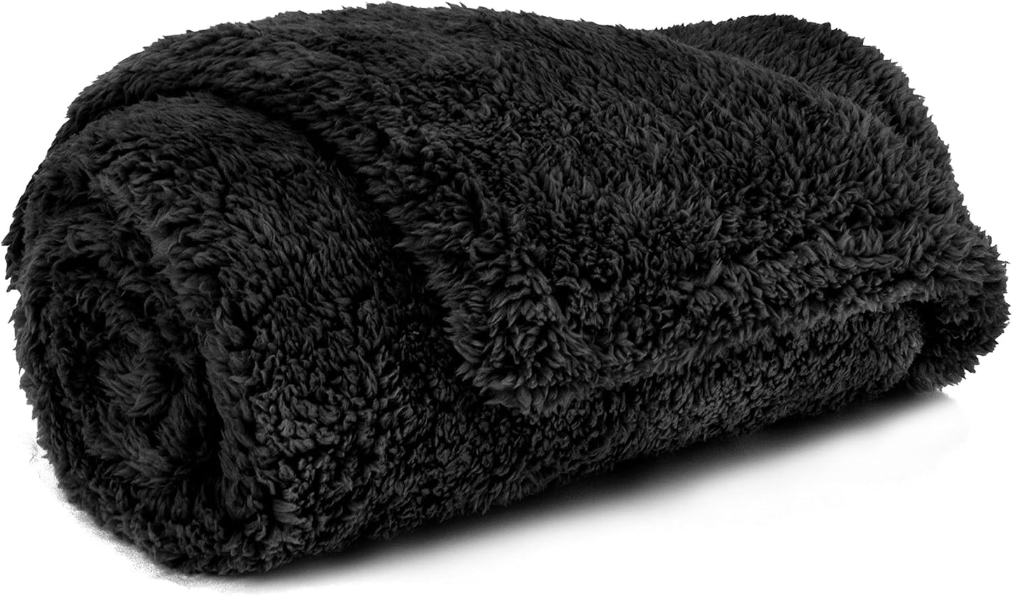 Fluffy Waterproof Dog Blanket for Small Medium Dogs, Soft Warm Pet Sherpa Throw Pee Proof Couch Cover, Reversible Cat Puppy Bed Blanket Sofa Protector, Plush Washable Pad (Pink Blush, 24X32)