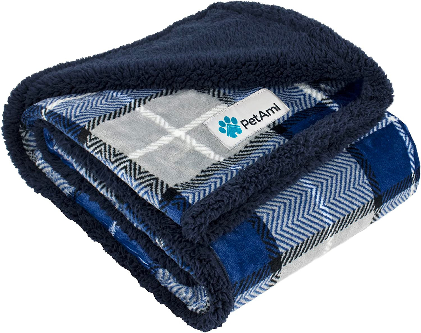 Dog Blanket for Medium Large Dogs, Pet Bed Blanket Cat Puppy Kitten, Fleece Furniture Couch Cover Protector Sofa Car, Soft Sherpa Dog Throw Plush Reversible Washable, 40X60 Checker Red