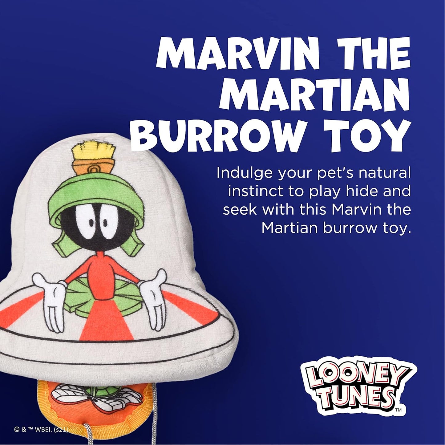 Warner Bros Marvin the Martian Burrow Dog Toy