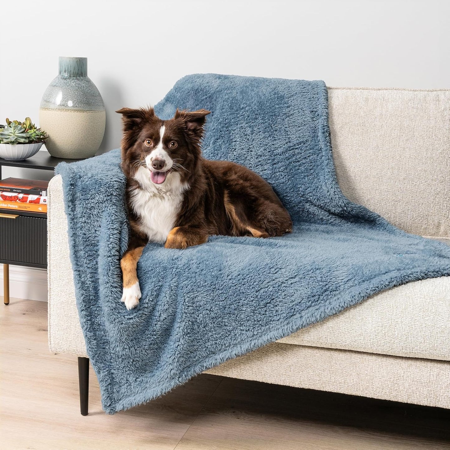 Fluffy Waterproof Dog Blanket for Small Medium Dogs, Soft Warm Pet Sherpa Throw Pee Proof Couch Cover, Reversible Cat Puppy Bed Blanket Sofa Protector, Plush Washable Pad (Pink Blush, 24X32)