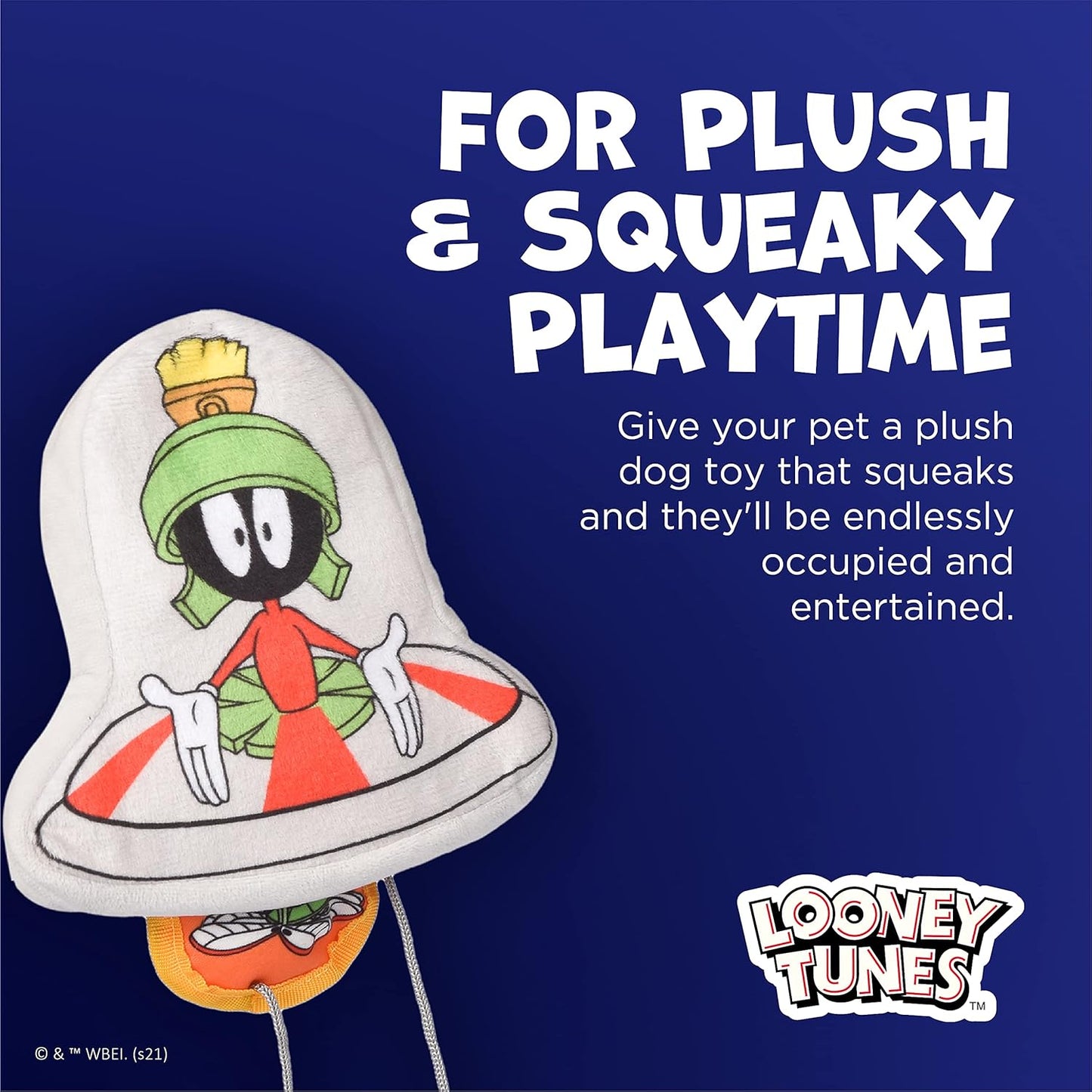 Warner Bros Marvin the Martian Burrow Dog Toy