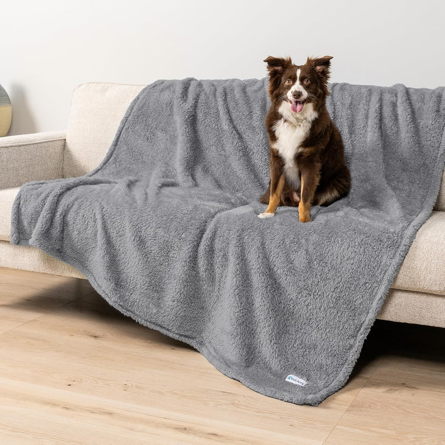 Fluffy Waterproof Dog Blanket for Small Medium Dogs, Soft Warm Pet Sherpa Throw Pee Proof Couch Cover, Reversible Cat Puppy Bed Blanket Sofa Protector, Plush Washable Pad (Pink Blush, 24X32)
