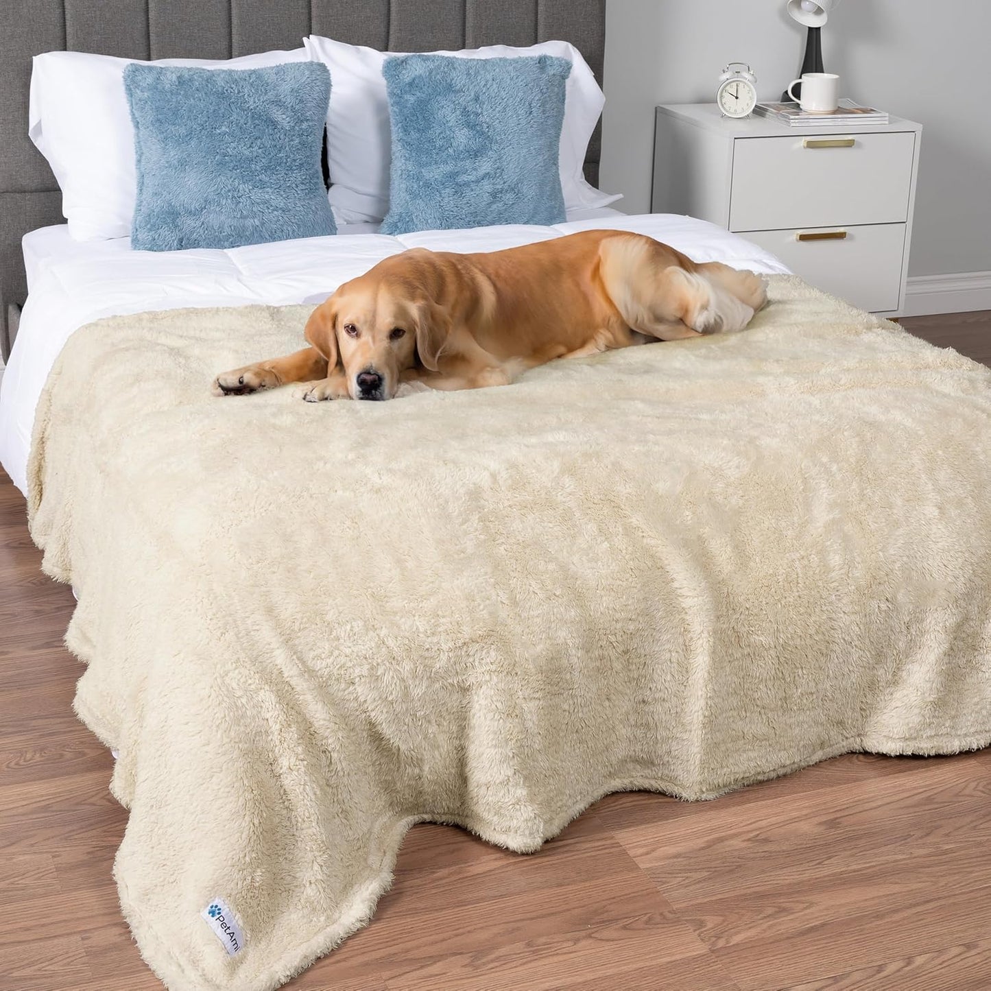 Fluffy Waterproof Dog Blanket for Small Medium Dogs, Soft Warm Pet Sherpa Throw Pee Proof Couch Cover, Reversible Cat Puppy Bed Blanket Sofa Protector, Plush Washable Pad (Pink Blush, 24X32)