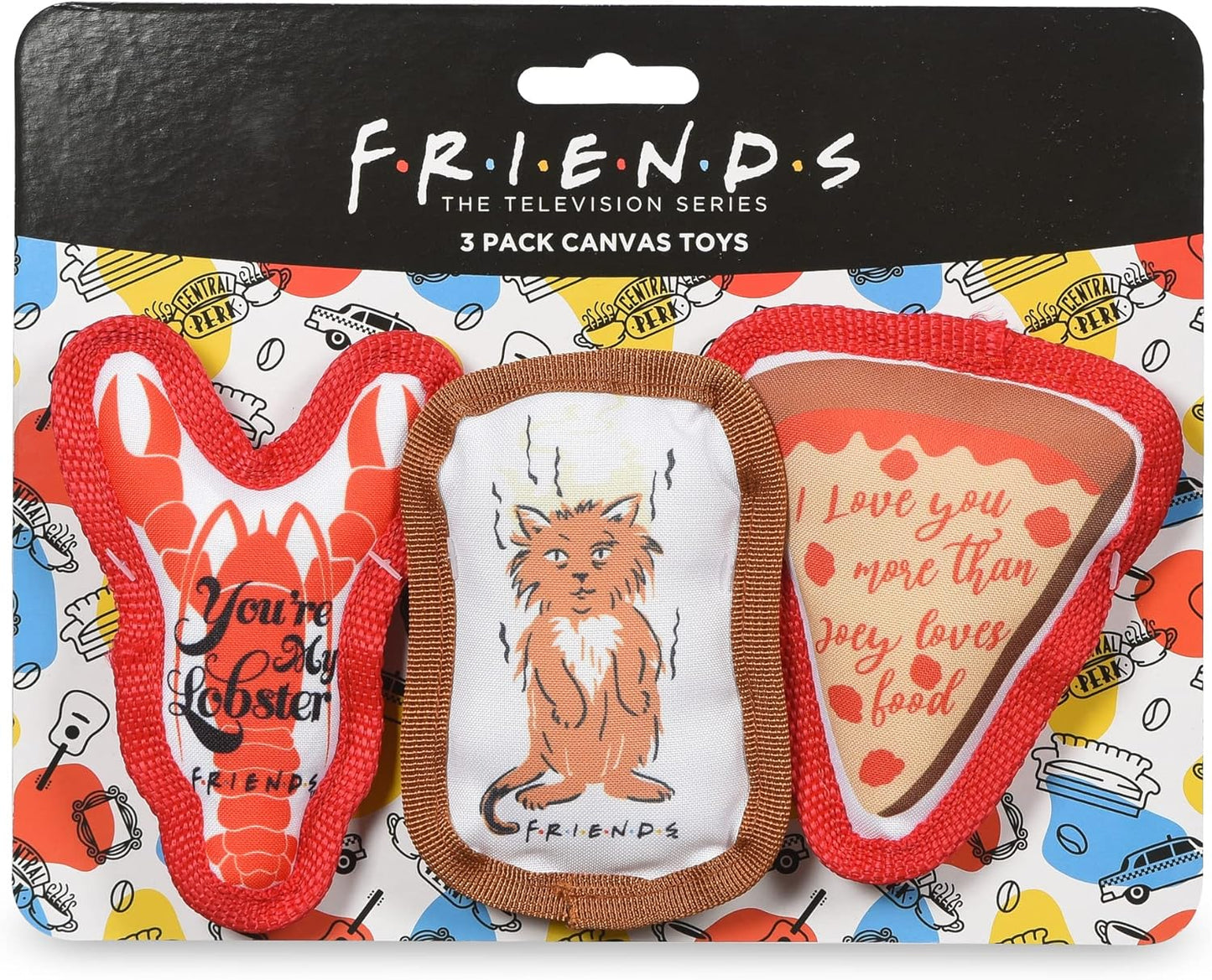 Central Perk Coffee Mug Plush Dog Toy with Rope Handle| Soft Cute Squeaky Toy for All Dogs | Stuffed Dog Toys with Squeaker Noise for Added Fun, Friends Memorabilia
