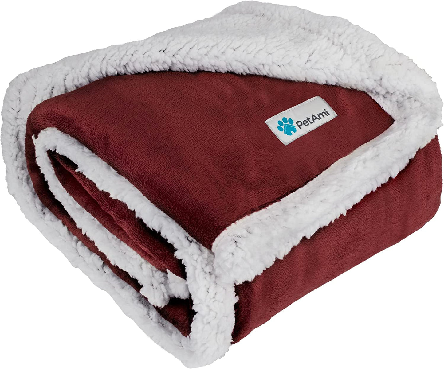 Dog Blanket for Medium Large Dogs, Pet Bed Blanket Cat Puppy Kitten, Fleece Furniture Couch Cover Protector Sofa Car, Soft Sherpa Dog Throw Plush Reversible Washable, 40X60 Checker Red