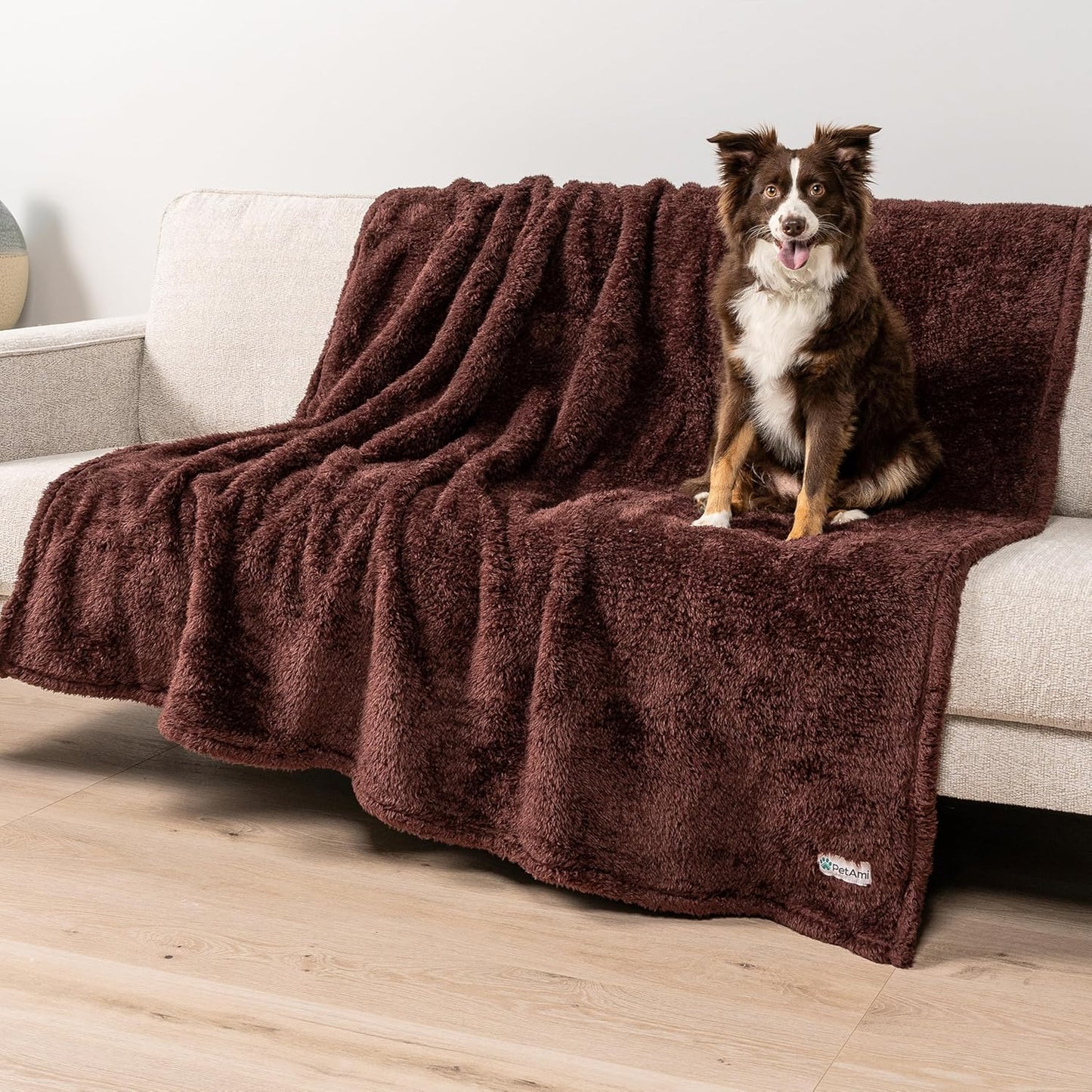 Fluffy Waterproof Dog Blanket for Small Medium Dogs, Soft Warm Pet Sherpa Throw Pee Proof Couch Cover, Reversible Cat Puppy Bed Blanket Sofa Protector, Plush Washable Pad (Pink Blush, 24X32)