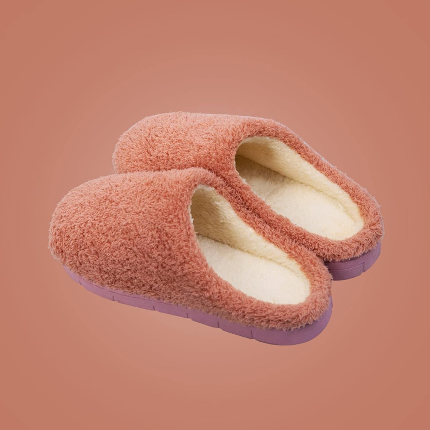 Slip on House Slippers Women'S Cozy Terry Hoodback Clog Slipper with Soft Memory Foam, Comfort Arch Support, and an Indoor/Outdoor Sole(Pink,Size 7)